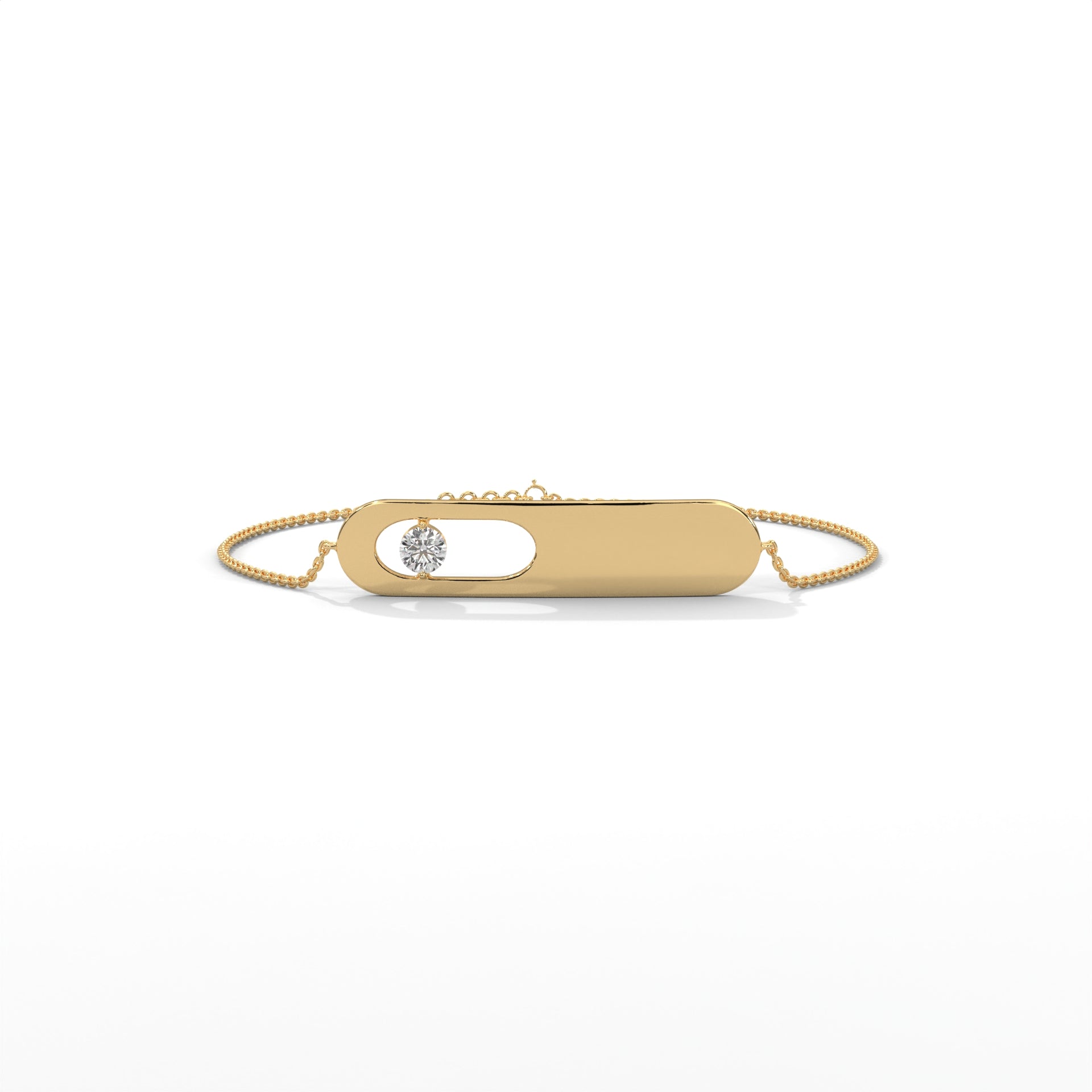 Floating Diamond Bar Bracelet