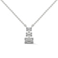 Emerald Cut Diamond Bar Pendant