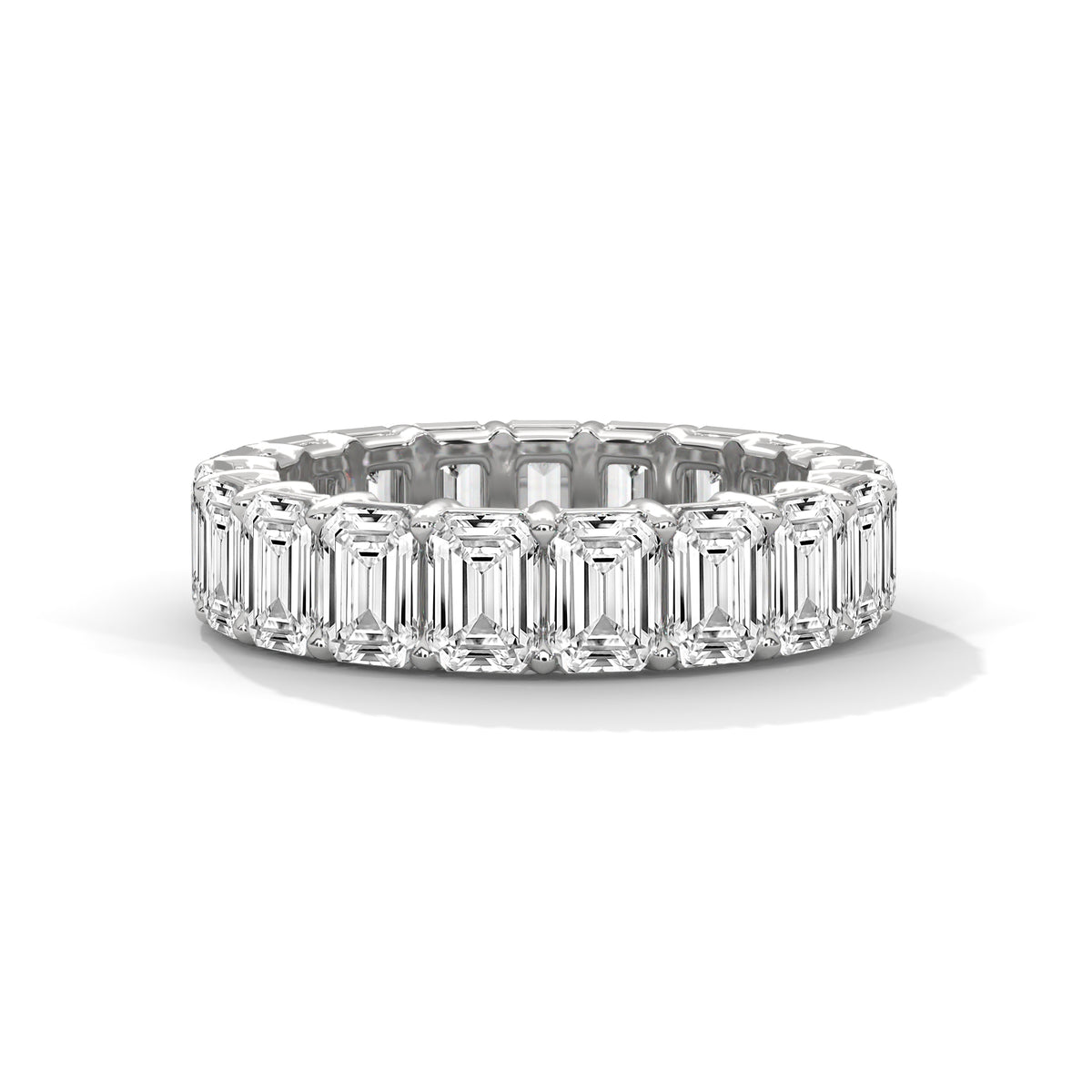 Emerald Cut Diamond Eternity Band Ring — Jewelix Atelier