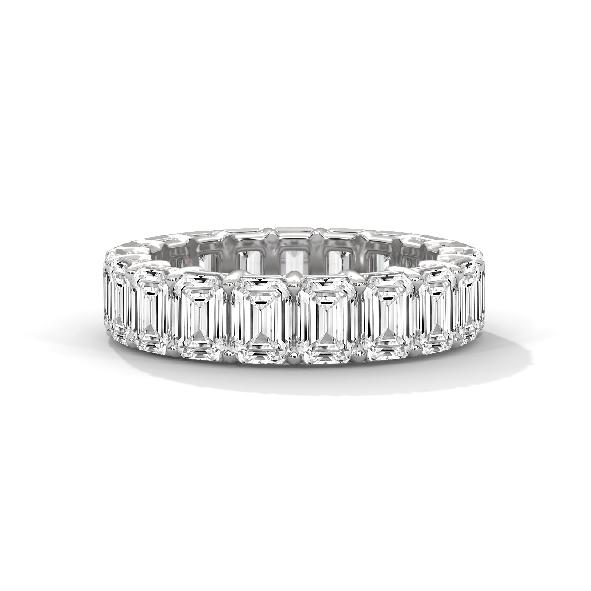 Emerald Cut Diamond Eternity Band Ring
