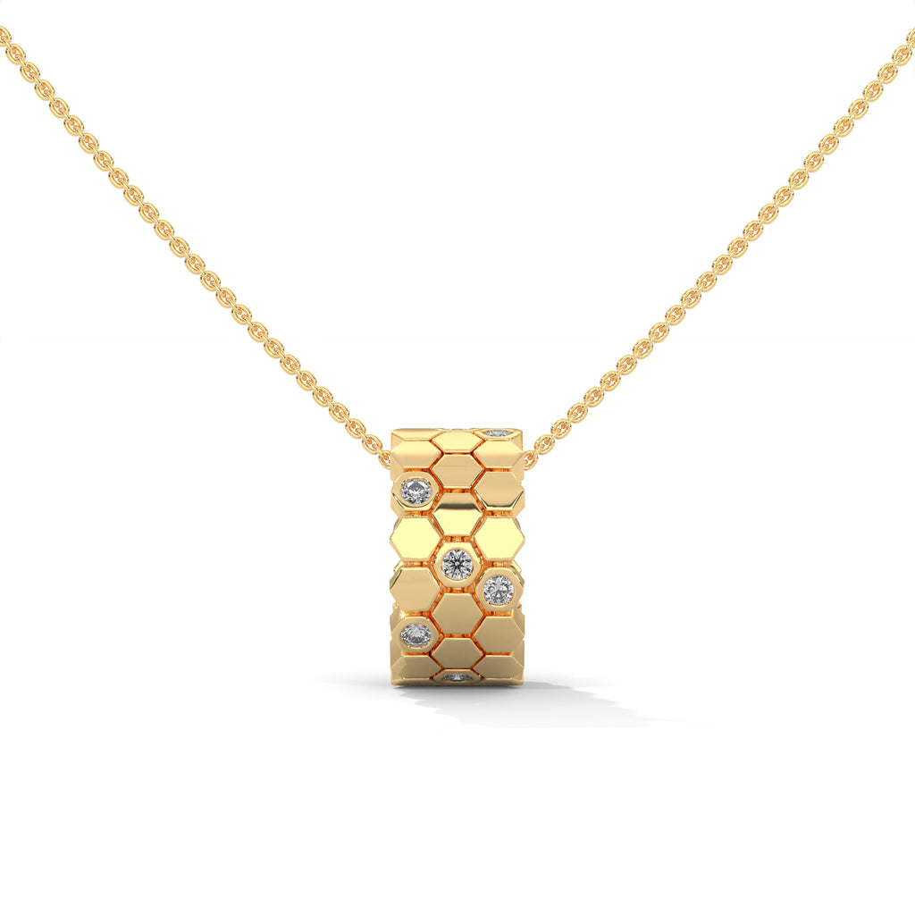 Honeycomb Diamond Pendant