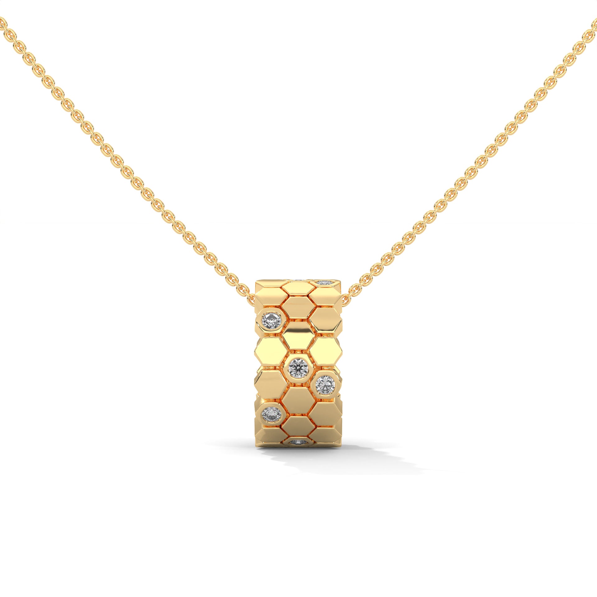 Honeycomb Diamond Pendant