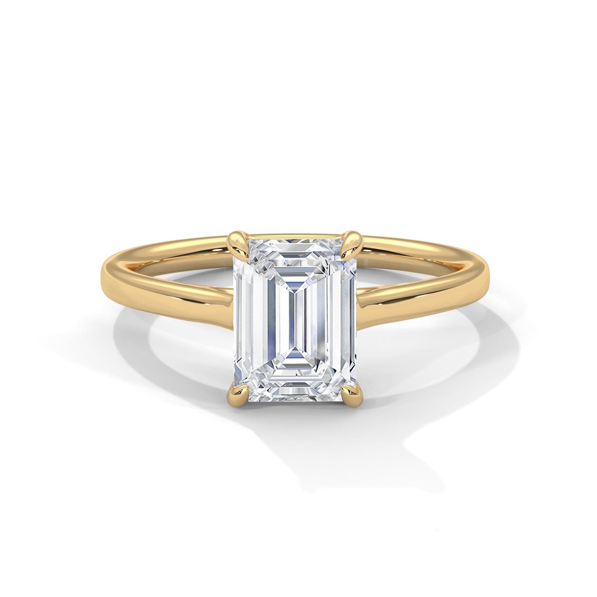 Emerald Cut Solitaire Engagement Ring