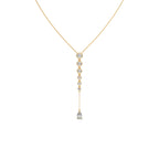 Pear Diamond Y Drop Necklace
