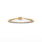 Emerald & Oval Diamond Tennis Bracelet
