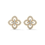 Floral Clover Diamond Stud Earrings