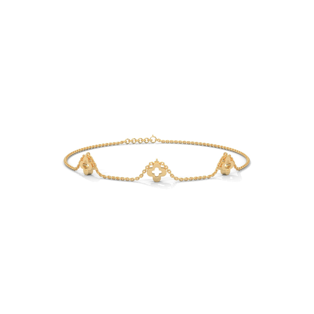 Triple Clover Station Bracelet