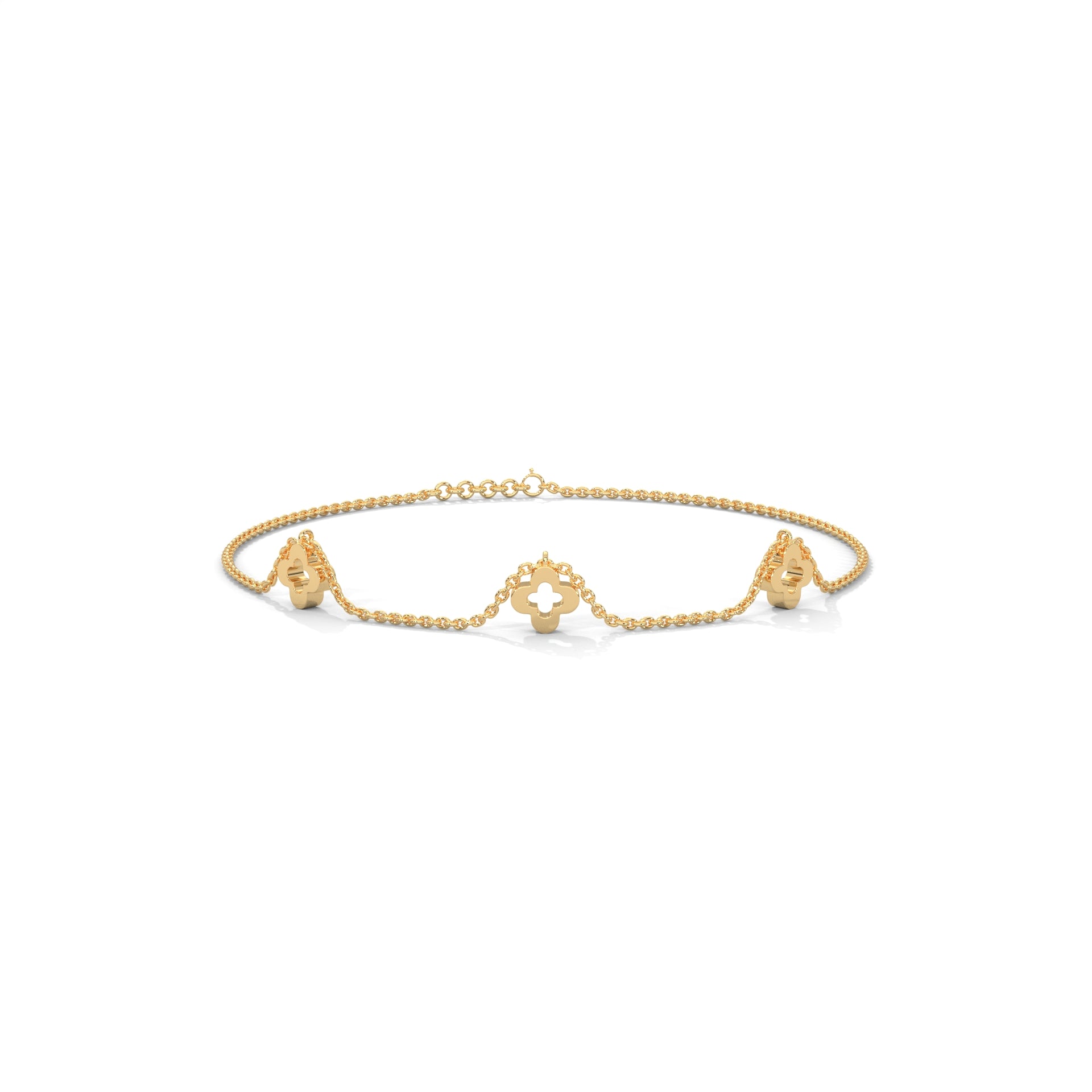 Triple Clover Station Bracelet