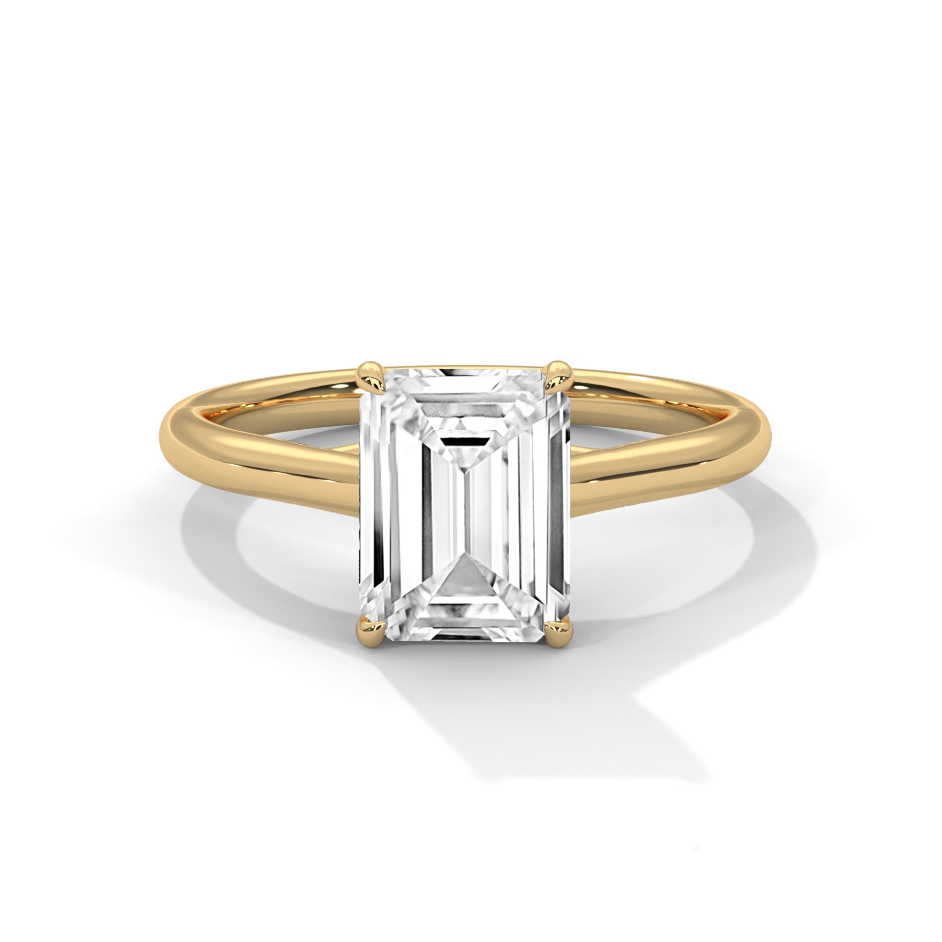 Emerald Cut Solitaire Engagement Ring