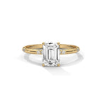 Emerald Cut Diamond Accent Engagement Ring