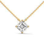 Asscher Solitaire Diamond Pendant
