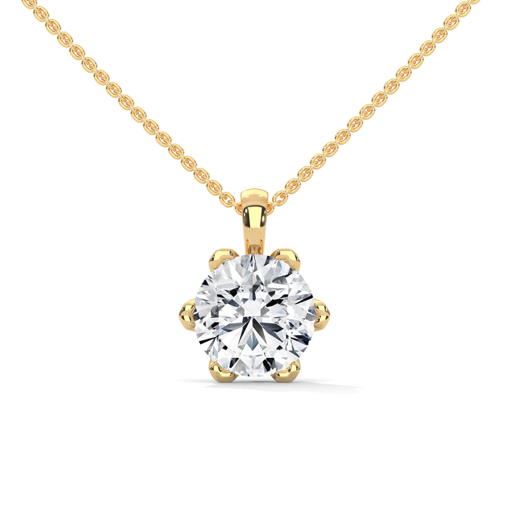 Round Solitaire Diamond Pendant