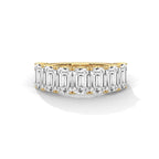 Emerald Cut Seven Stone Diamond Anniversary Ring