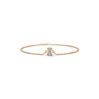 Emerald Cut Solitaire Diamond Bracelet