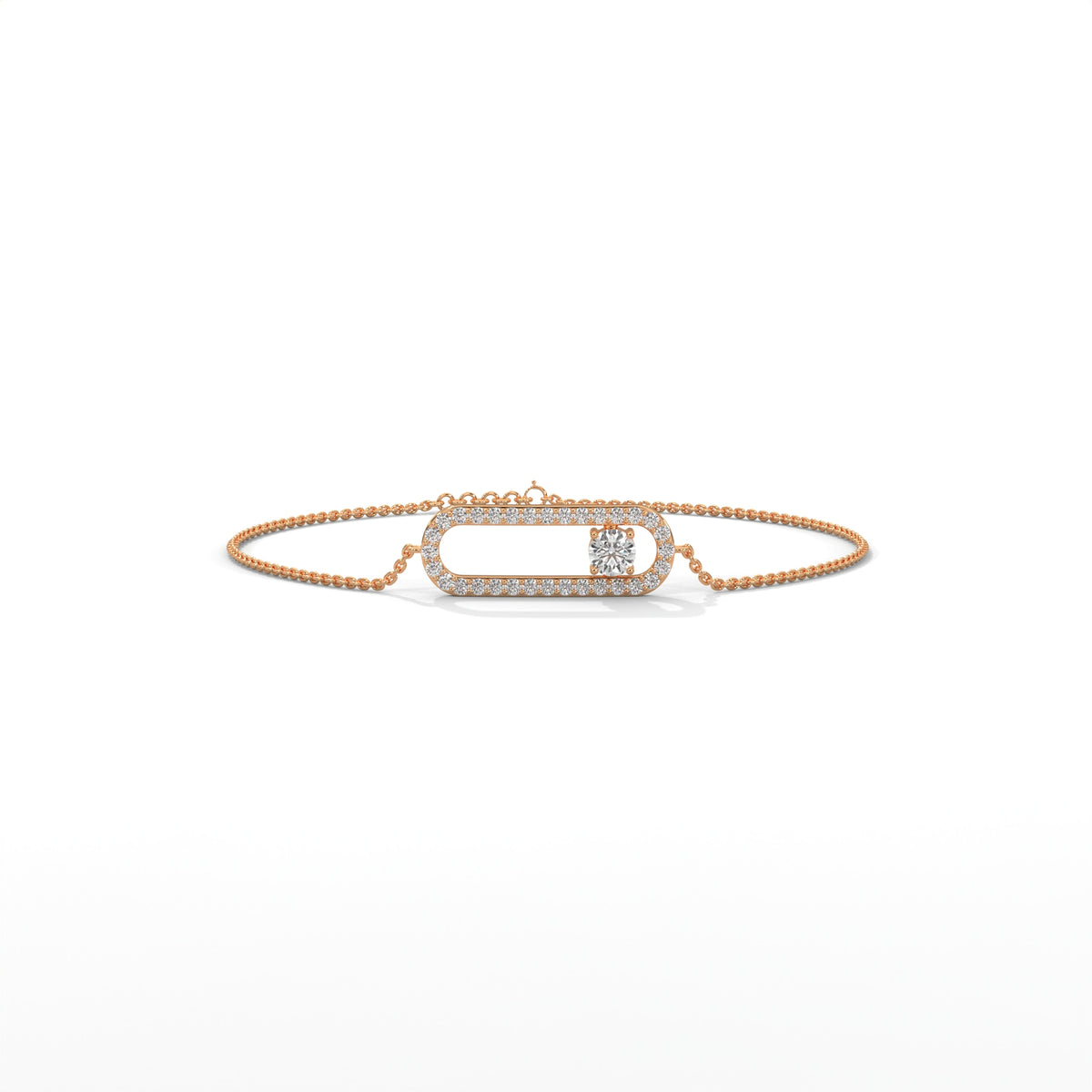 Diamond Paperclip Bracelet, alternate view — Jewelix Atelier