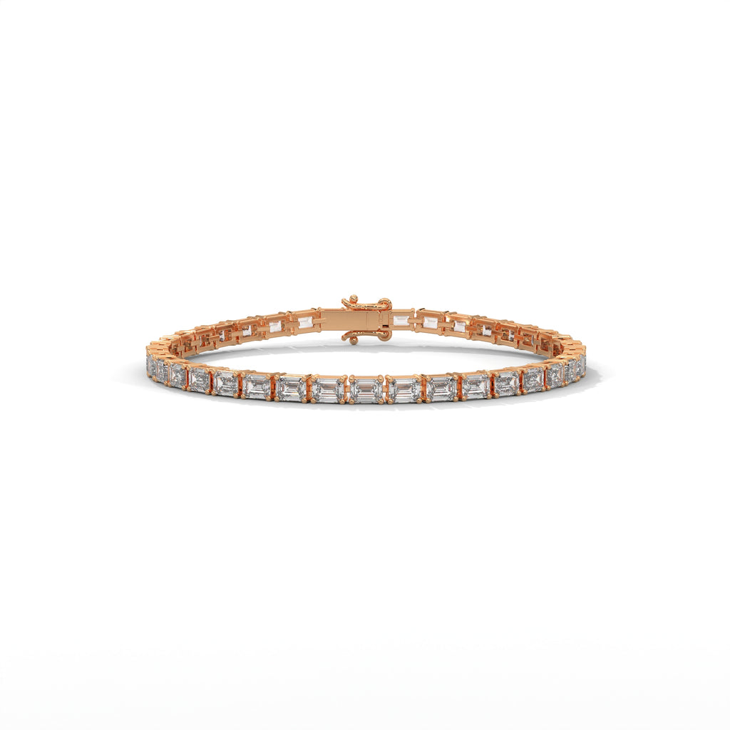 Emerald Cut Diamond Tennis Bracelet