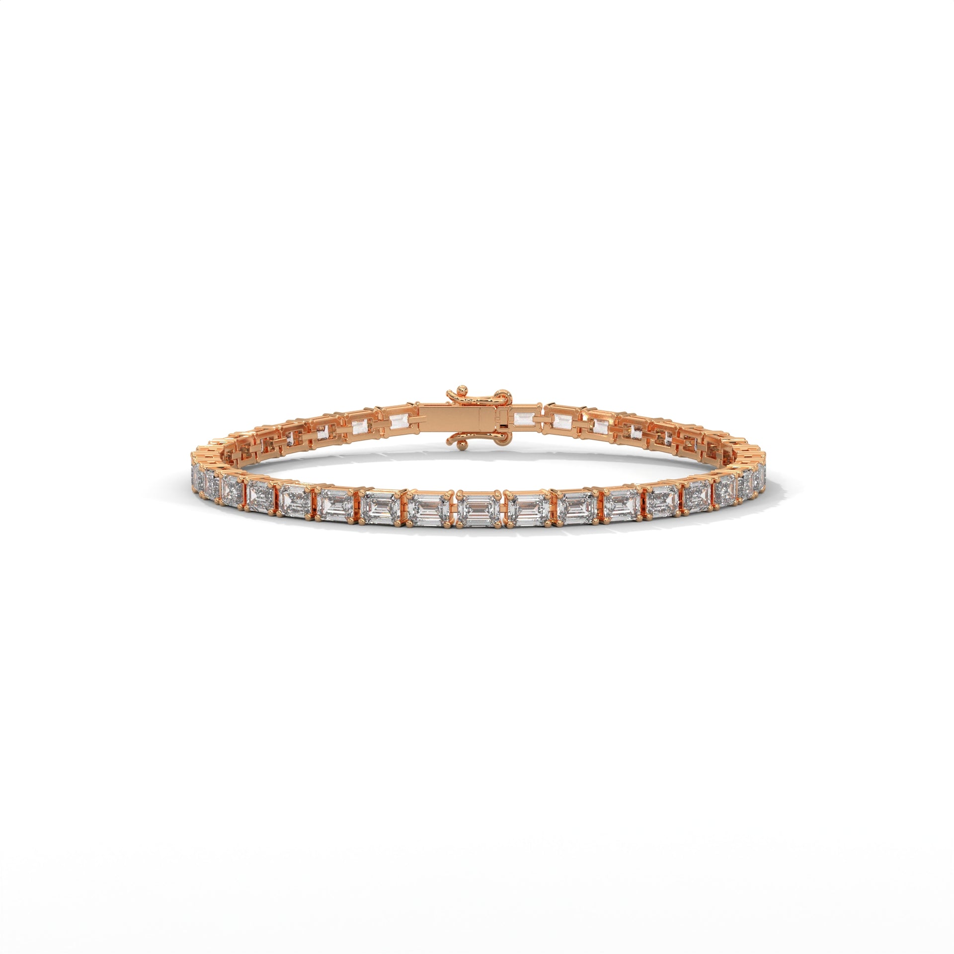 Emerald Cut Diamond Tennis Bracelet