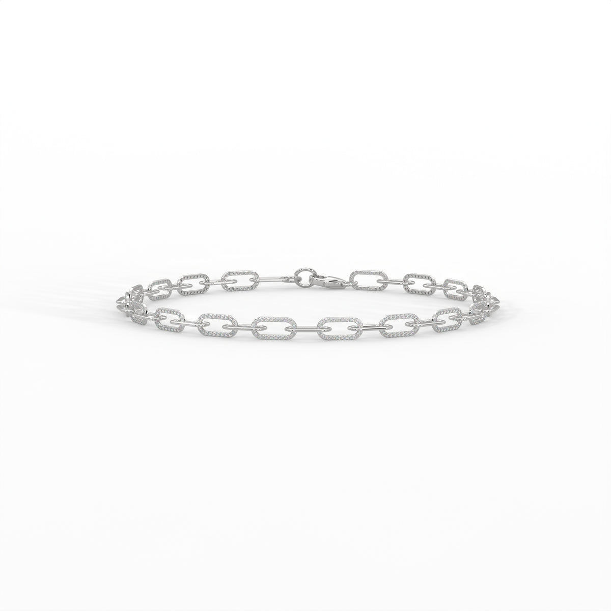 Diamond Paperclip Link Bracelet — Jewelix Atelier