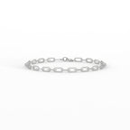 Diamond Paperclip Link Bracelet