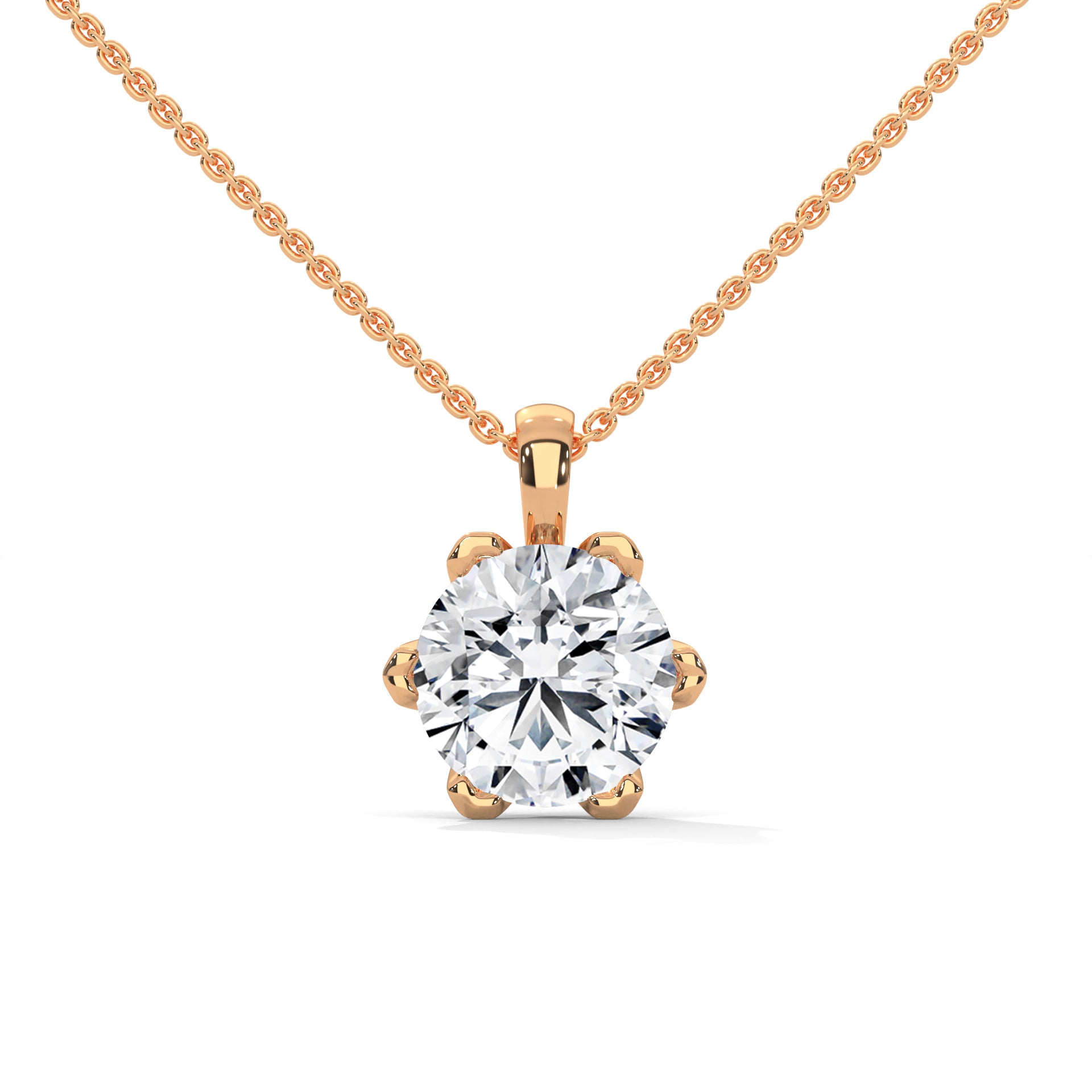Round Solitaire Diamond Pendant