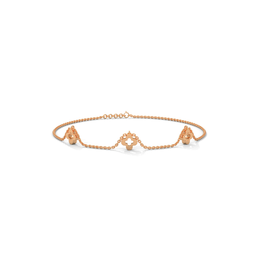 Triple Clover Station Bracelet
