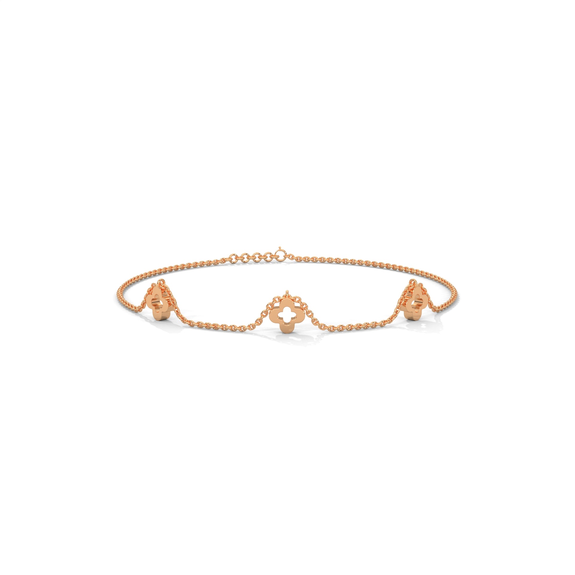 Triple Clover Station Bracelet
