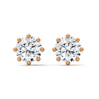 Round Brilliant Solitaire Diamond Stud Earrings