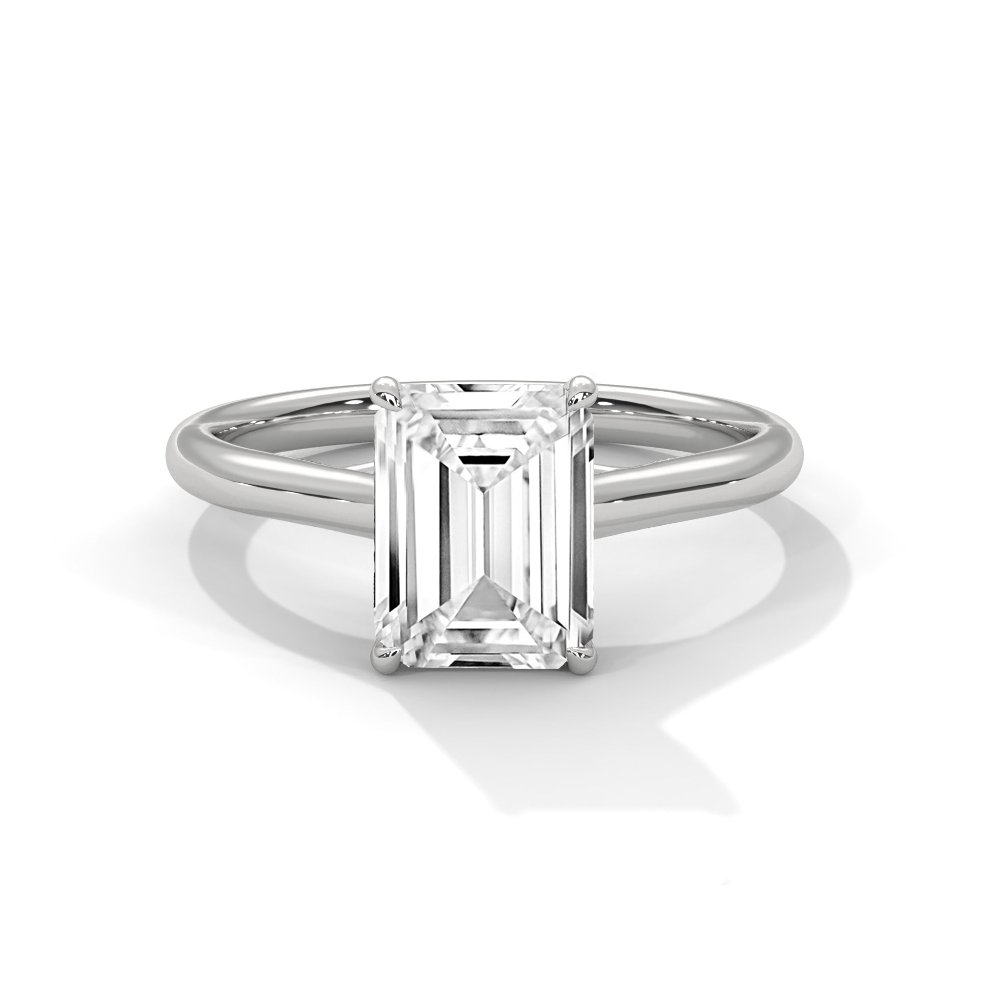 Emerald Cut Solitaire Engagement Ring