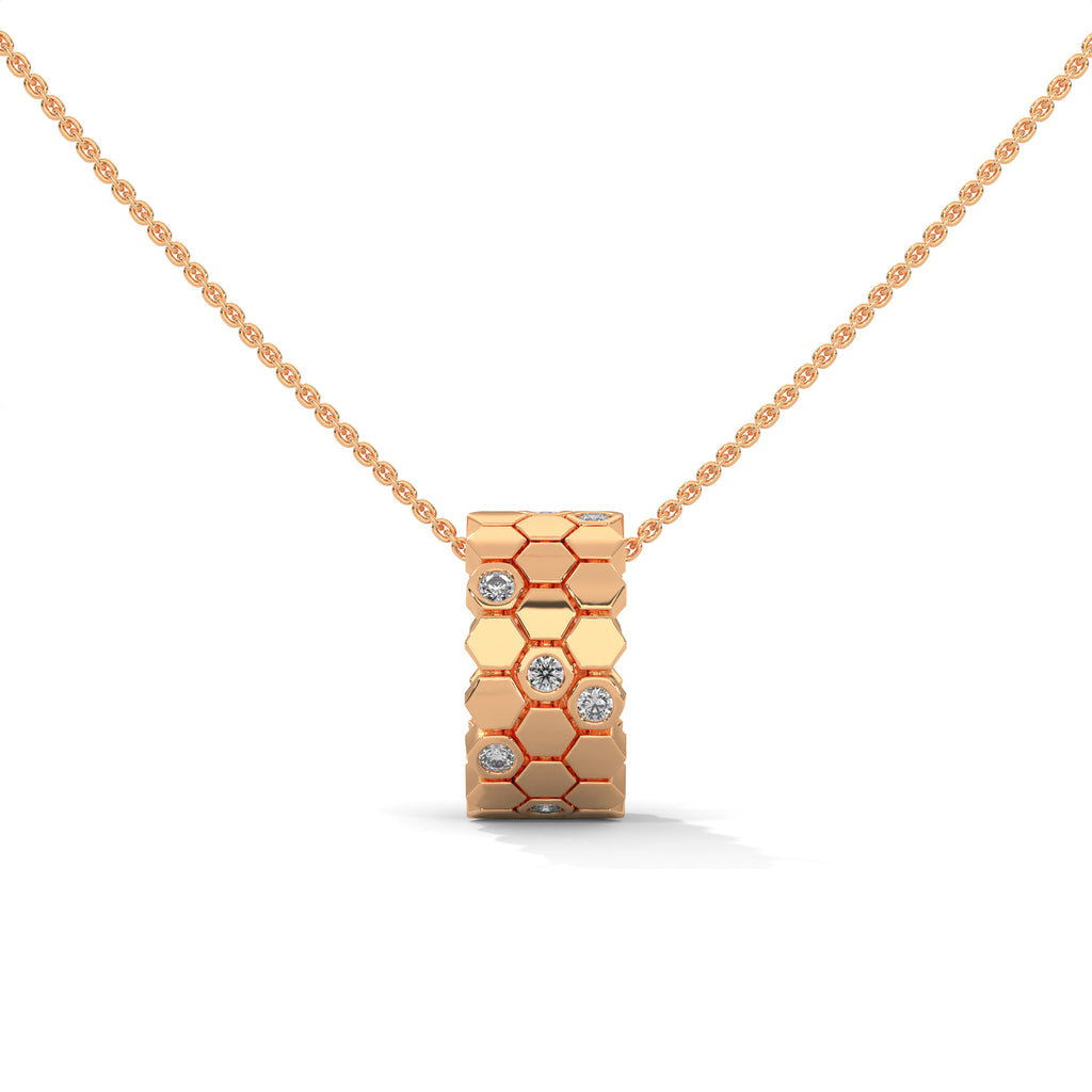 Honeycomb Diamond Pendant