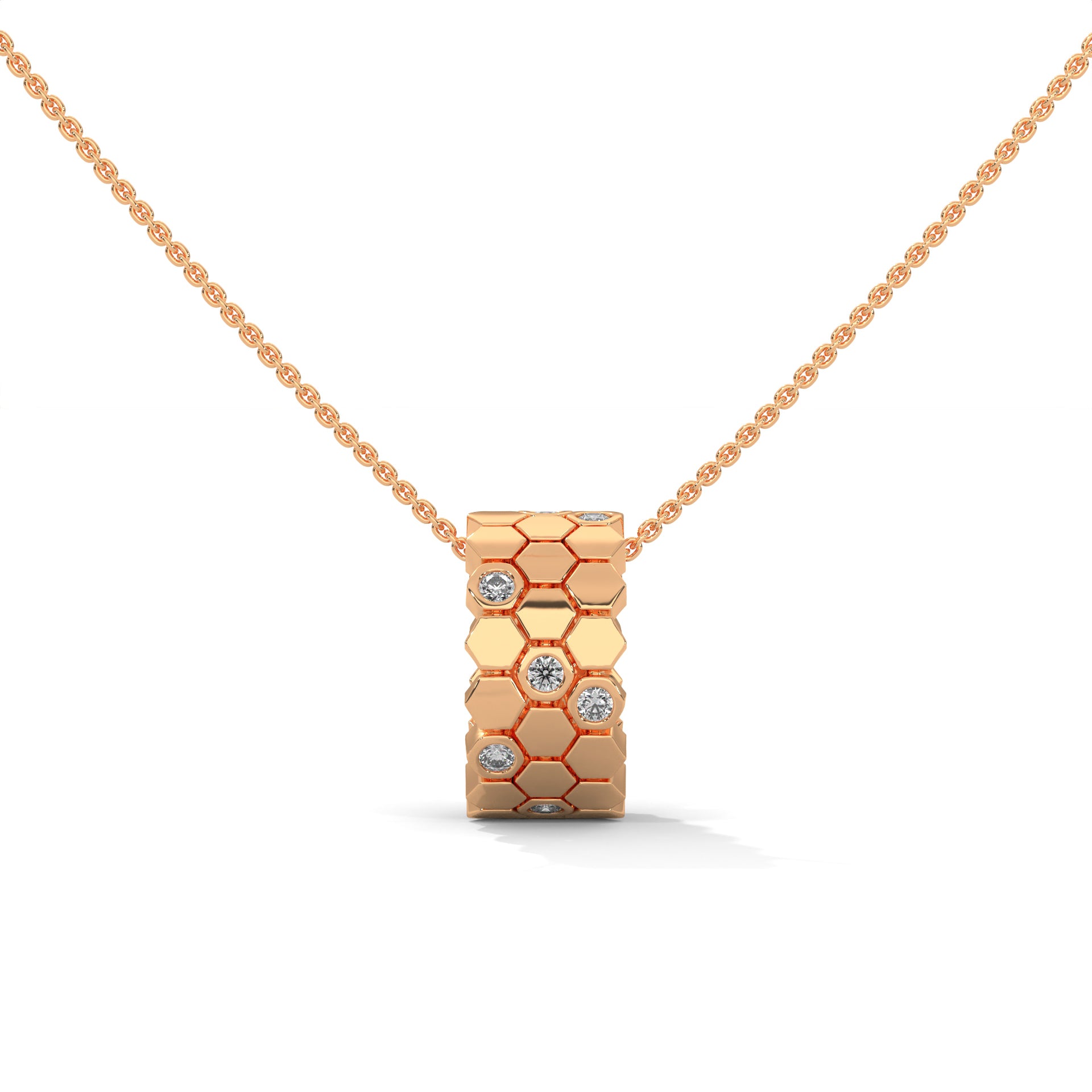 Honeycomb Diamond Pendant