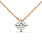Asscher Solitaire Diamond Pendant