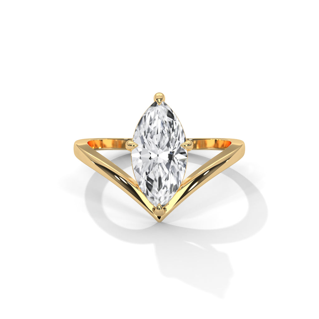 Marquise Cut Solitaire Engagement Ring