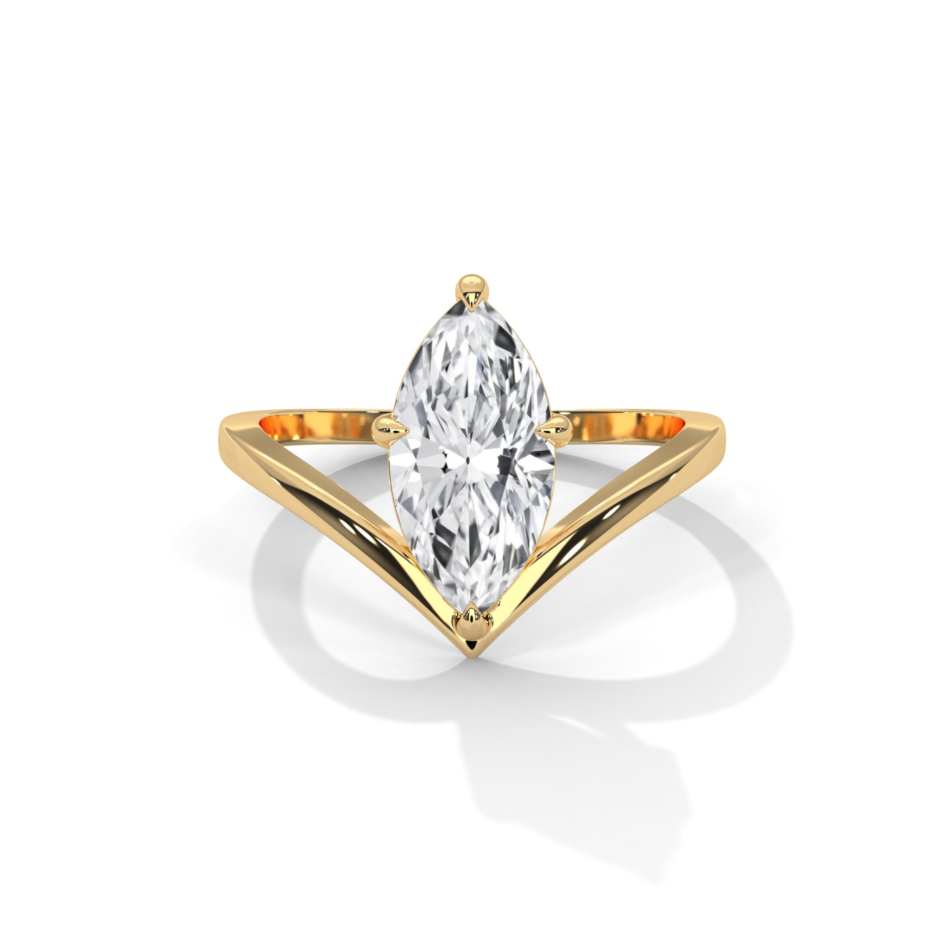 Marquise Cut Solitaire Engagement Ring