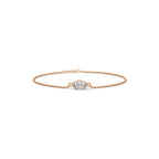 Marquise Cut Solitaire Diamond Bracelet