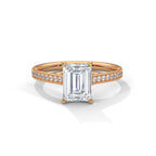 Radiant Cut Diamond Pavé Engagement Ring