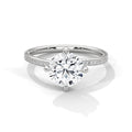 Round Cut Diamond Pavé Engagement Ring