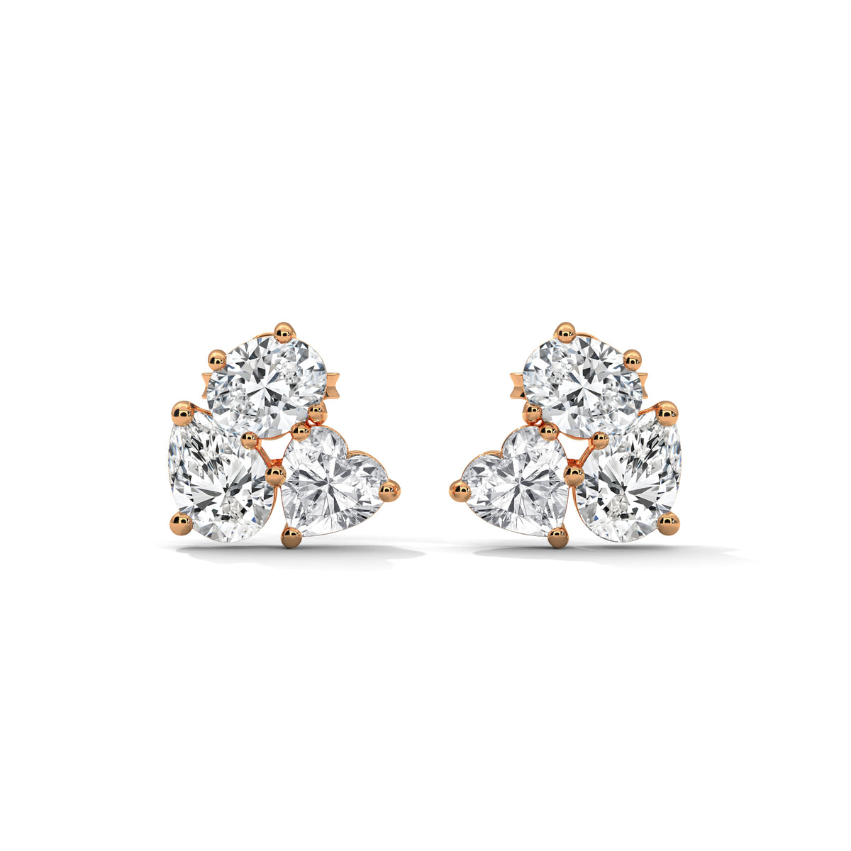 Amour Trinité Lab Grown Diamond Earrings, product photo — Jewelix Atelier