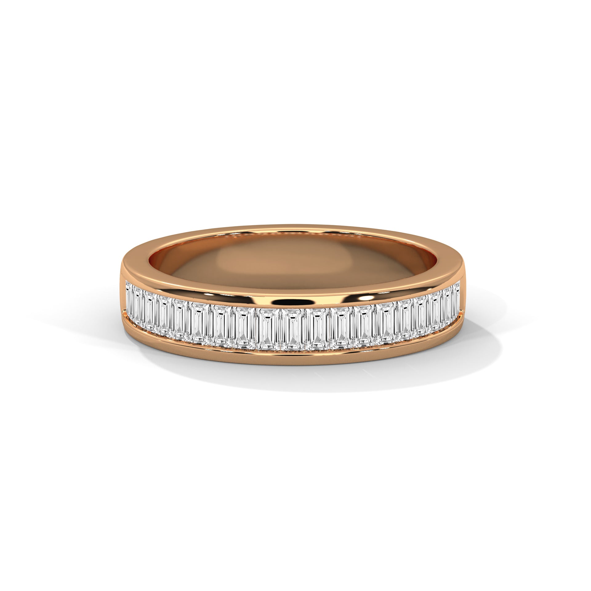 Baguette Cut Channel Set Wedding Band