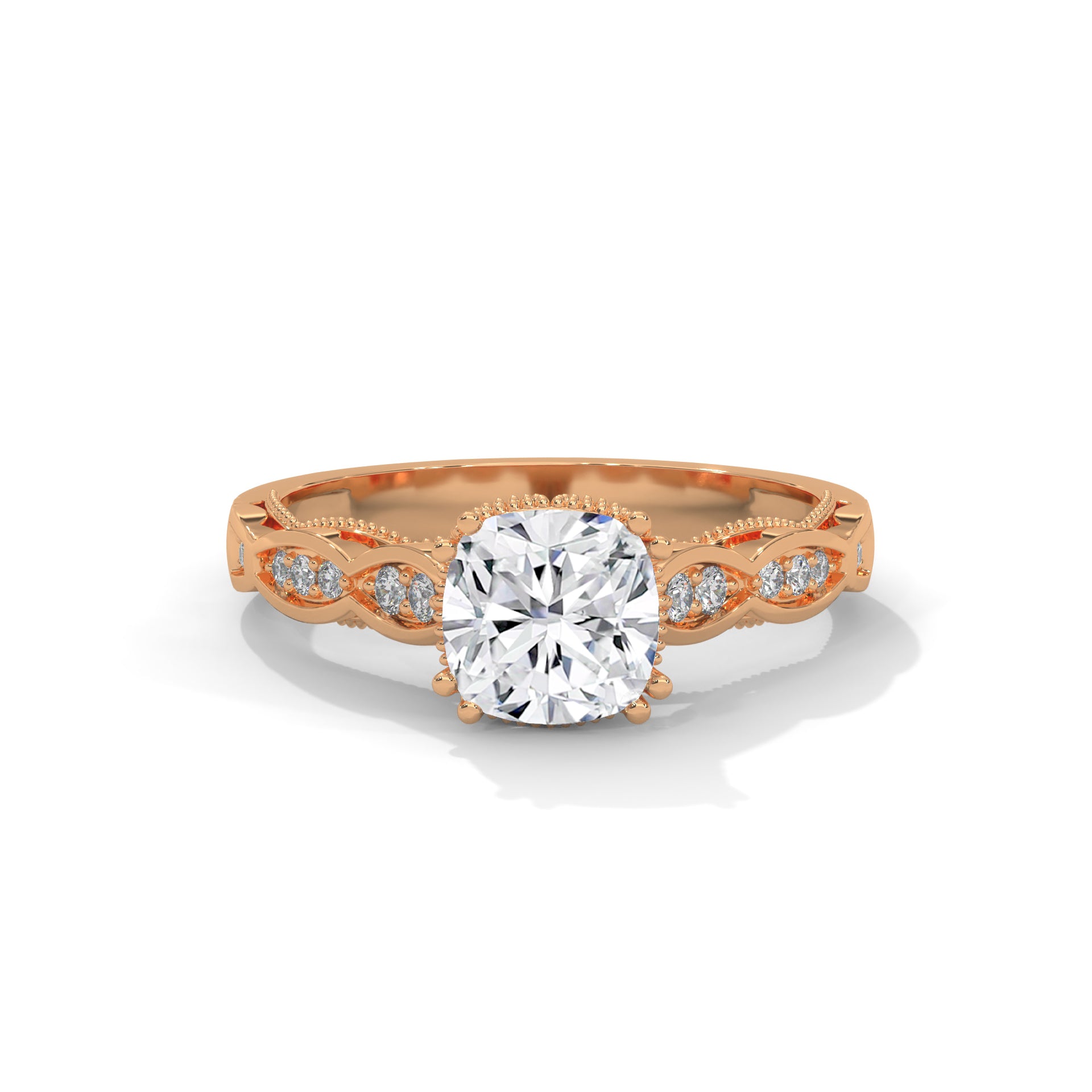 Vintage Cushion Cut Diamond Ring