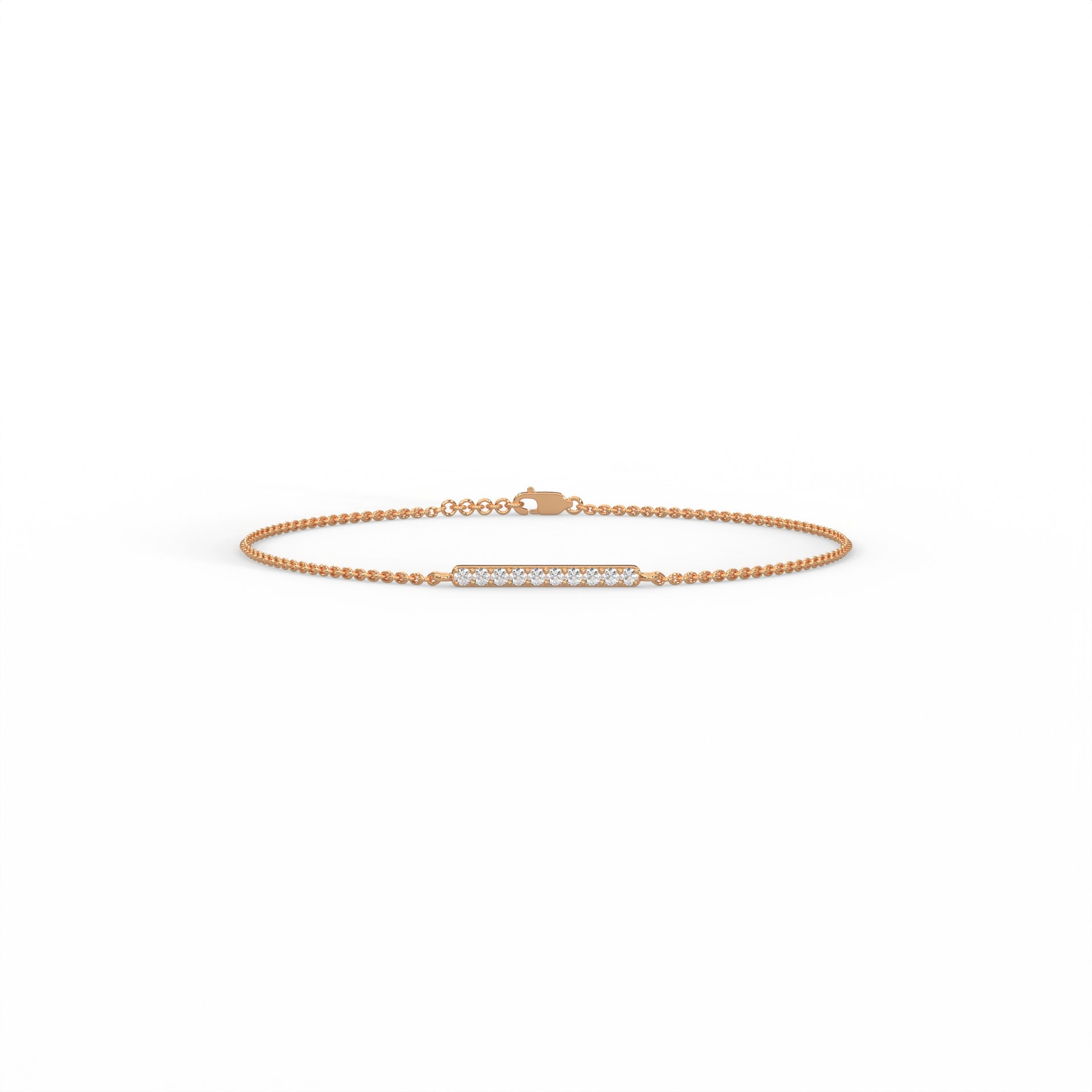 Diamond Bar Station Bracelet