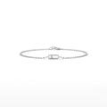 Floating Diamond Paperclip Bracelet
