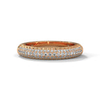 Triple Row Diamond Pavé Band Ring