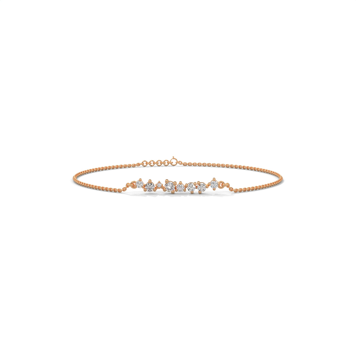 Diamond Bubble Station Bracelet, alternate view — Jewelix Atelier