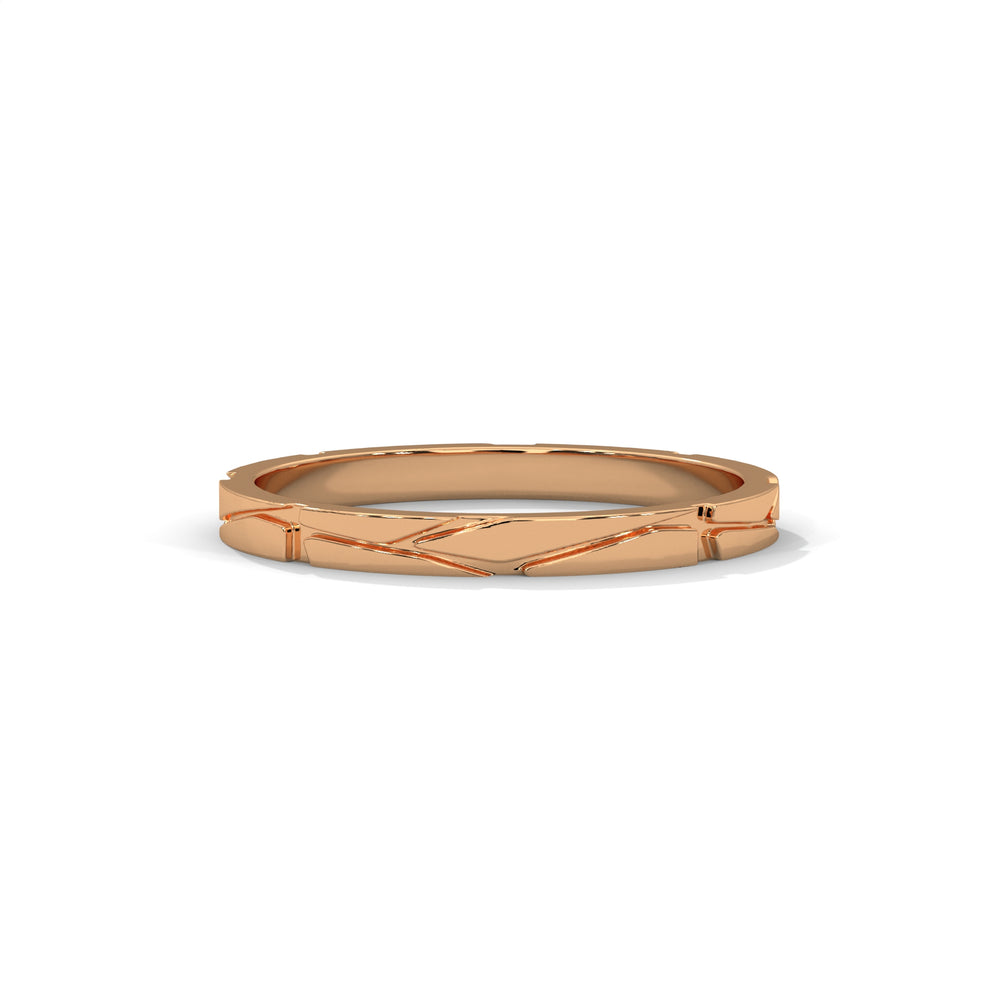 Faceted Gold Wedding Band