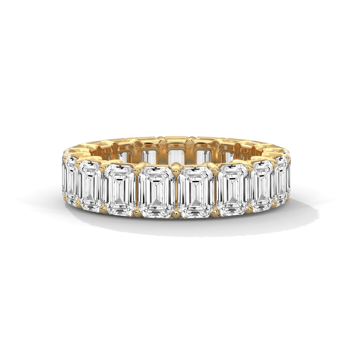 Emerald Cut Diamond Eternity Band Ring – view 4 of 9, lab grown diamond band | Jewelix Atelier