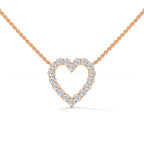 Open Heart Diamond Pendant