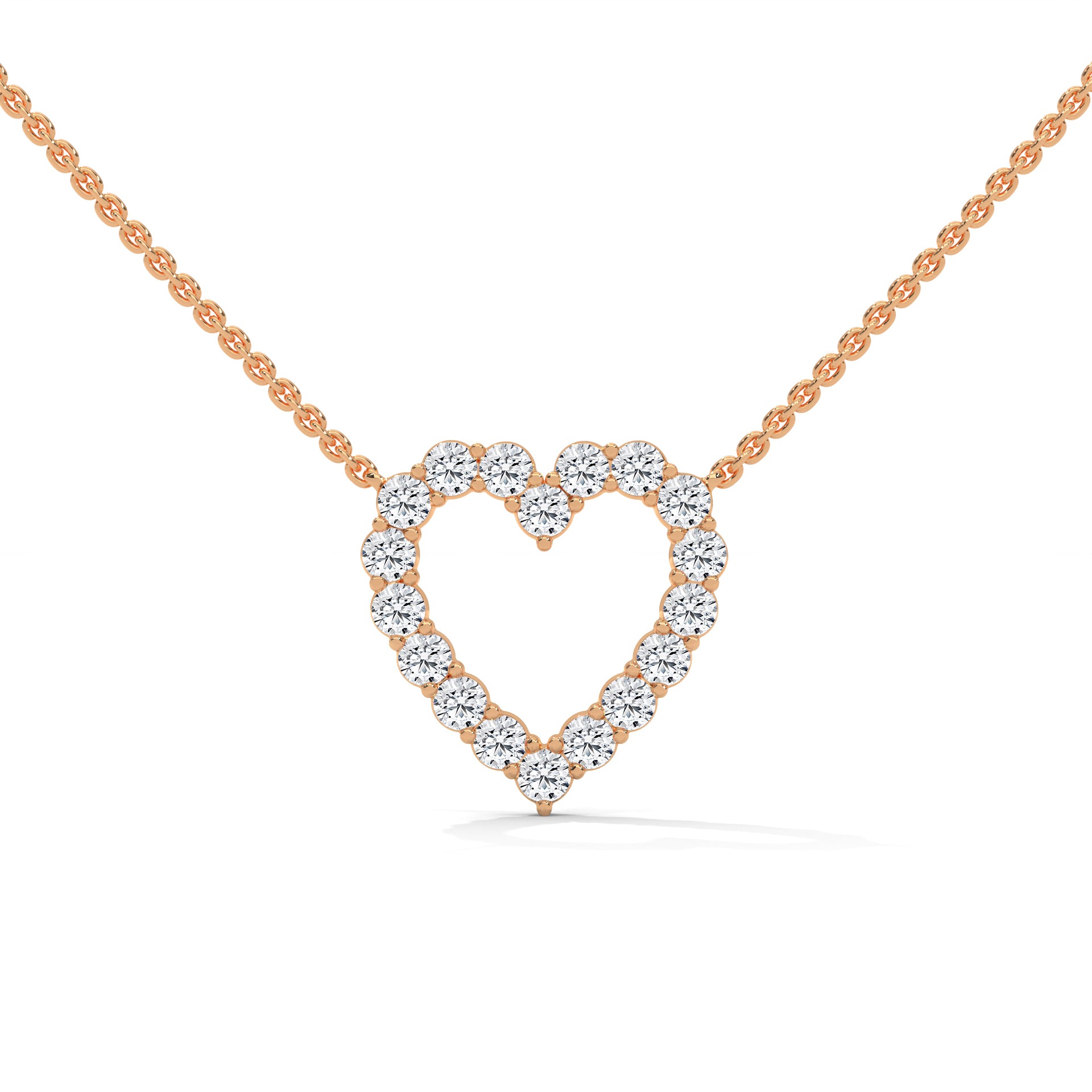 Open Heart Diamond Pendant