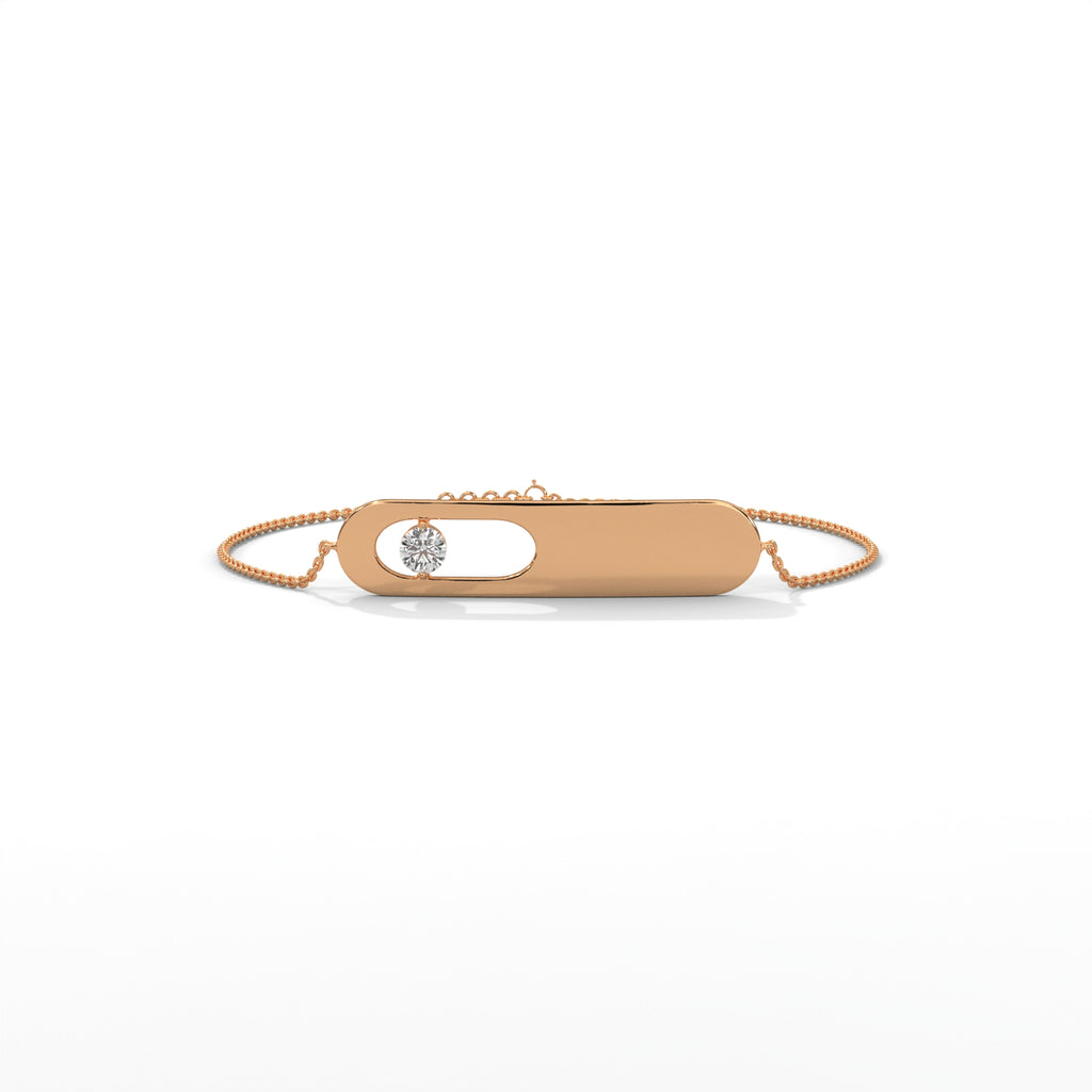 Floating Diamond Bar Bracelet