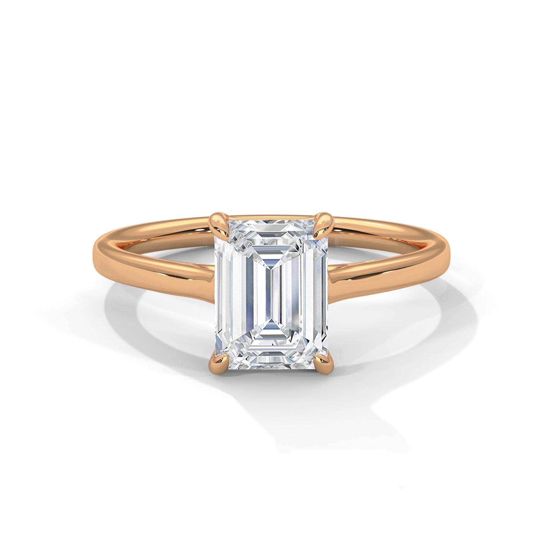 Emerald Cut Solitaire Engagement Ring