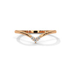 Diamond Chevron Wishbone Ring
